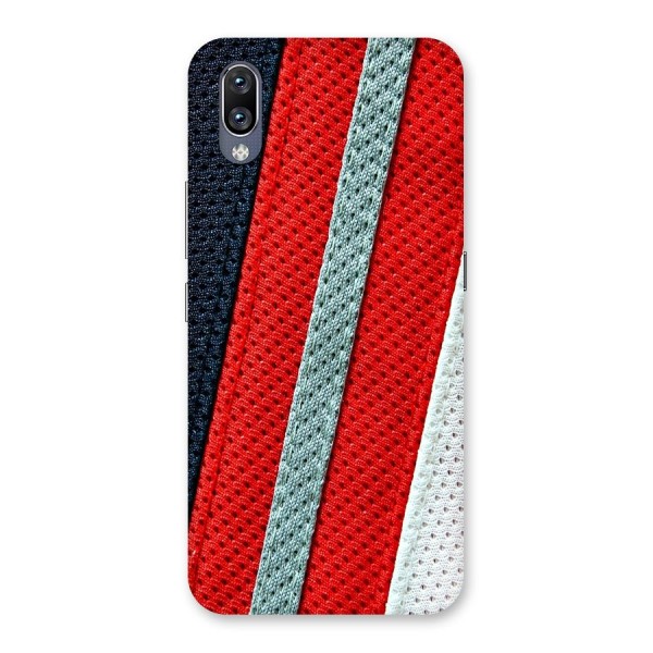 Black Red Grey Stripes Back Case for Vivo NEX