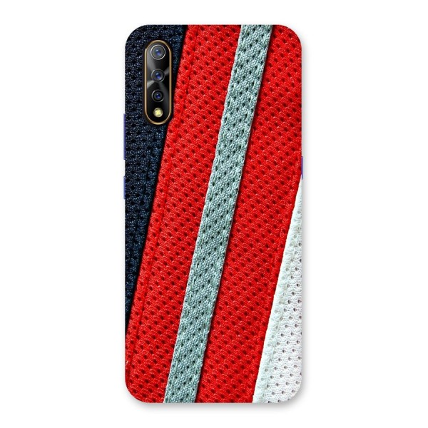 Black Red Grey Stripes Back Case for Vivo S1