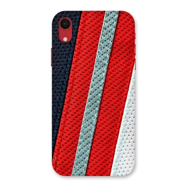 Black Red Grey Stripes Back Case for iPhone XR