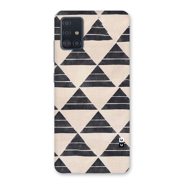 Black Slant Triangles Back Case for Galaxy A51