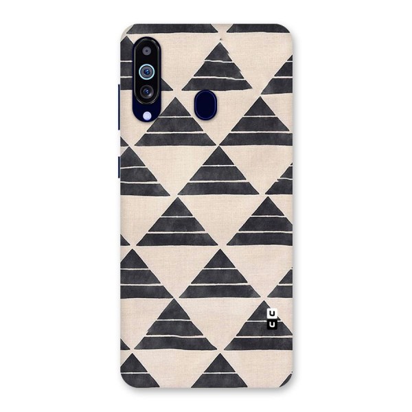 Black Slant Triangles Back Case for Galaxy A60