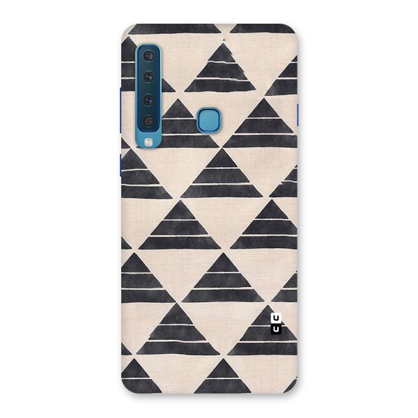 Black Slant Triangles Back Case for Galaxy A9 (2018)