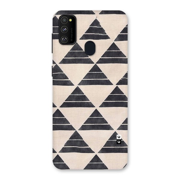 Black Slant Triangles Back Case for Galaxy M21