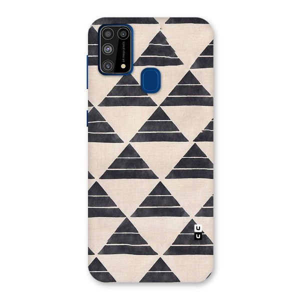 Black Slant Triangles Back Case for Galaxy M31