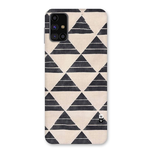 Black Slant Triangles Back Case for Galaxy M31s