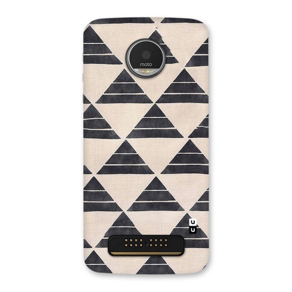 Black Slant Triangles Back Case for Moto Z Play