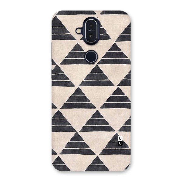 Black Slant Triangles Back Case for Nokia 8.1