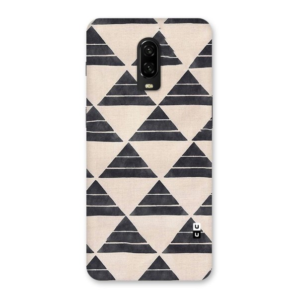 Black Slant Triangles Back Case for OnePlus 6T