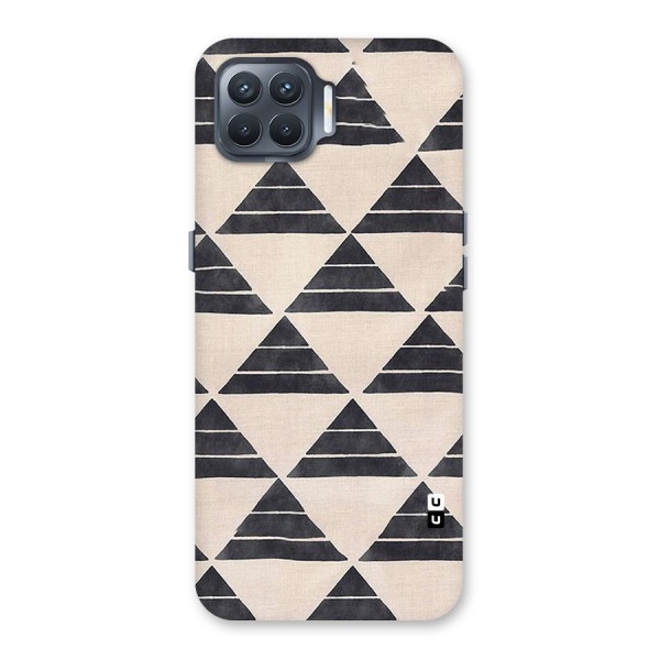 Black Slant Triangles Back Case for Oppo F17 Pro