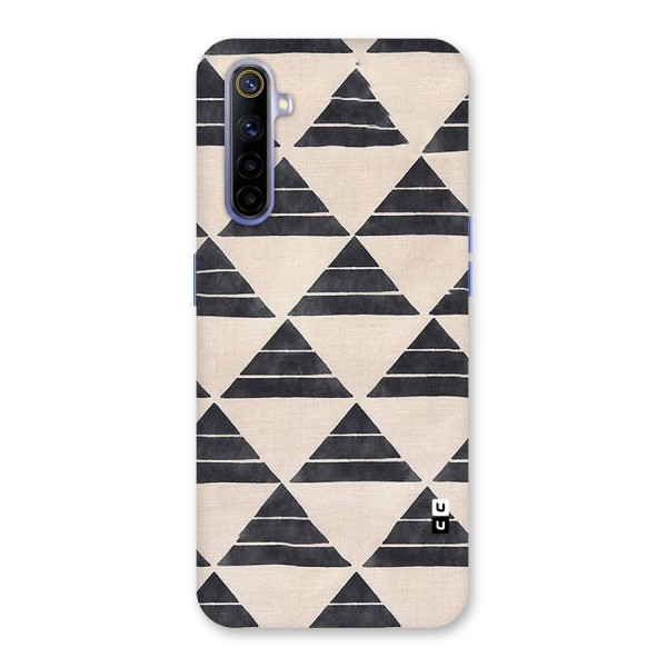 Black Slant Triangles Back Case for Realme 6