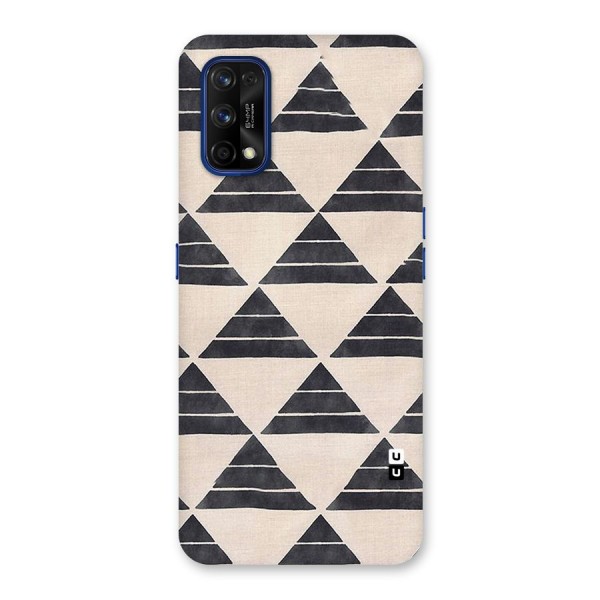 Black Slant Triangles Back Case for Realme 7 Pro