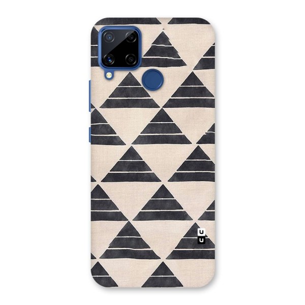 Black Slant Triangles Back Case for Realme C12