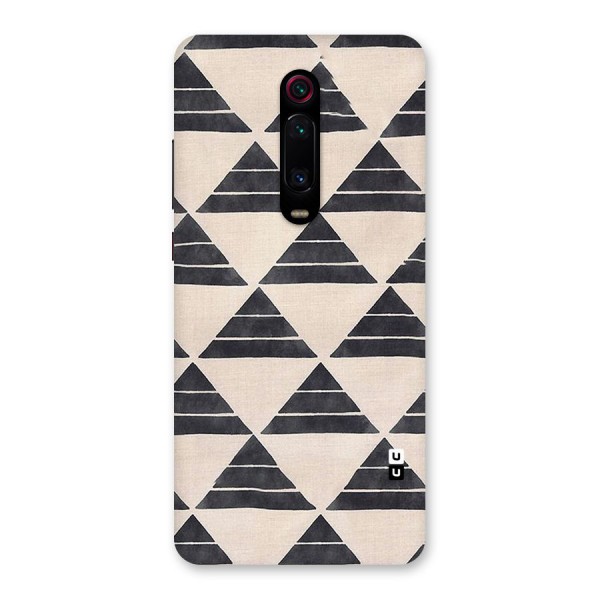 Black Slant Triangles Back Case for Redmi K20 Pro