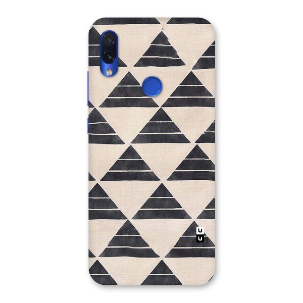 Black Slant Triangles Back Case for Redmi Note 7