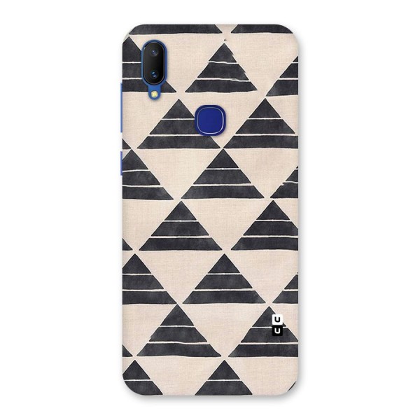 Black Slant Triangles Back Case for Vivo V11