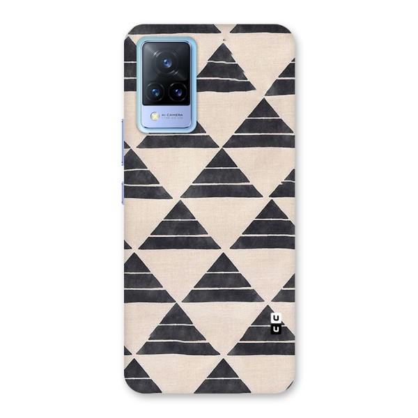 Black Slant Triangles Back Case for Vivo V21 5G