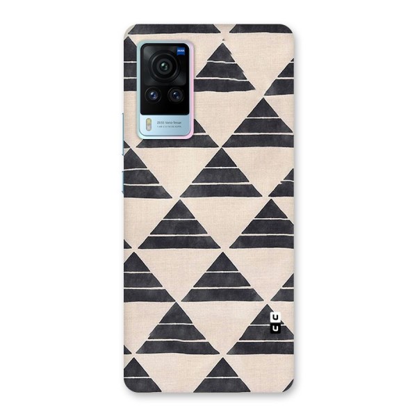 Black Slant Triangles Back Case for Vivo X60 Pro