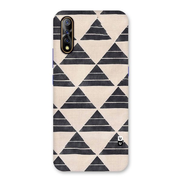 Black Slant Triangles Back Case for Vivo Z1x