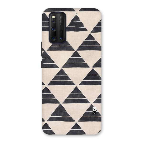 Black Slant Triangles Back Case for Vivo iQOO 3