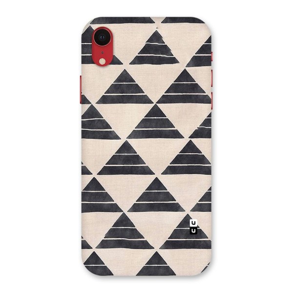 Black Slant Triangles Back Case for iPhone XR