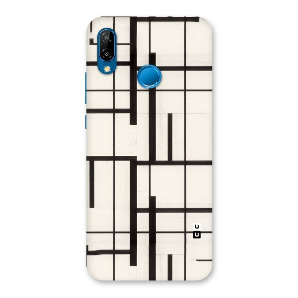 Black Unsymmetry Back Case for Huawei P20 Lite