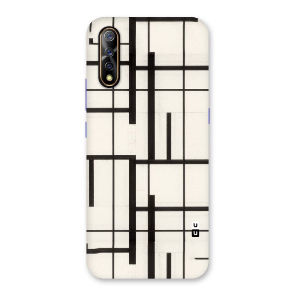 Black Unsymmetry Back Case for Vivo S1