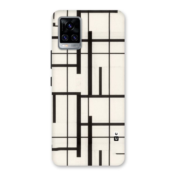 Black Unsymmetry Back Case for Vivo V20 Pro