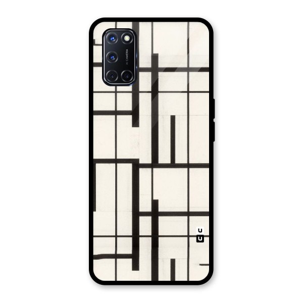 Black Unsymmetry Glass Back Case for Oppo A52