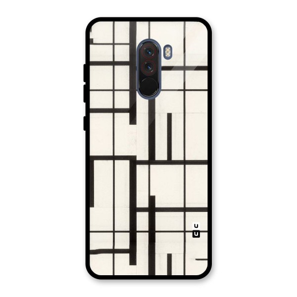 Black Unsymmetry Glass Back Case for Poco F1