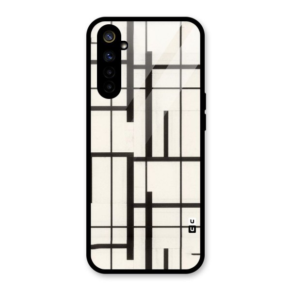 Black Unsymmetry Glass Back Case for Realme 6