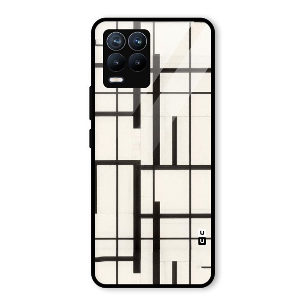 Black Unsymmetry Glass Back Case for Realme 8 Pro