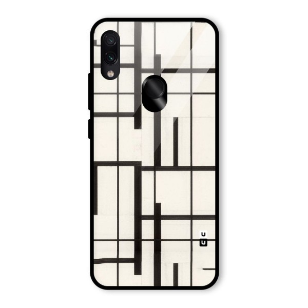 Black Unsymmetry Glass Back Case for Redmi Note 7