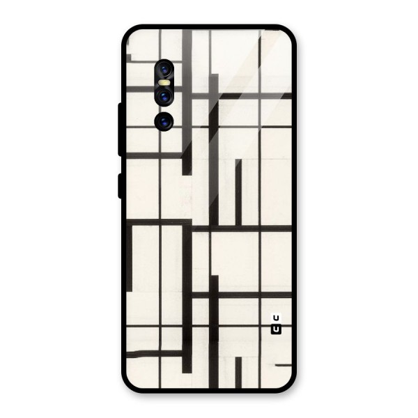 Black Unsymmetry Glass Back Case for Vivo V15 Pro