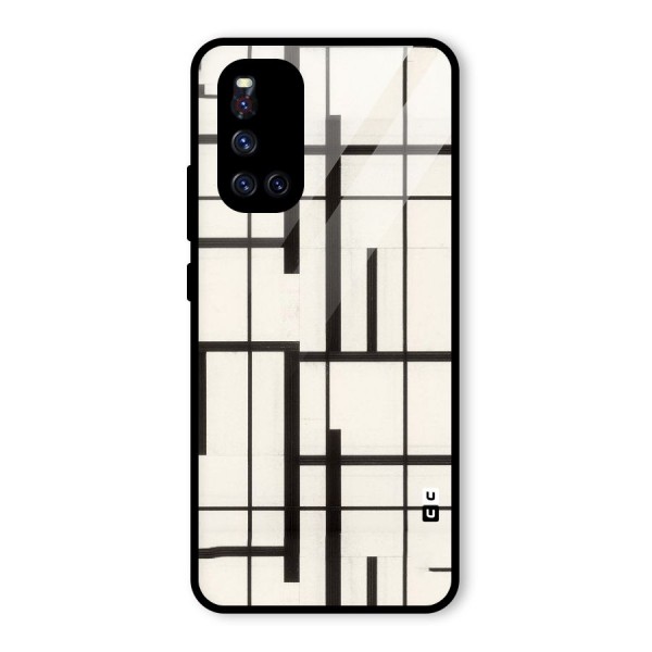 Black Unsymmetry Glass Back Case for Vivo V19