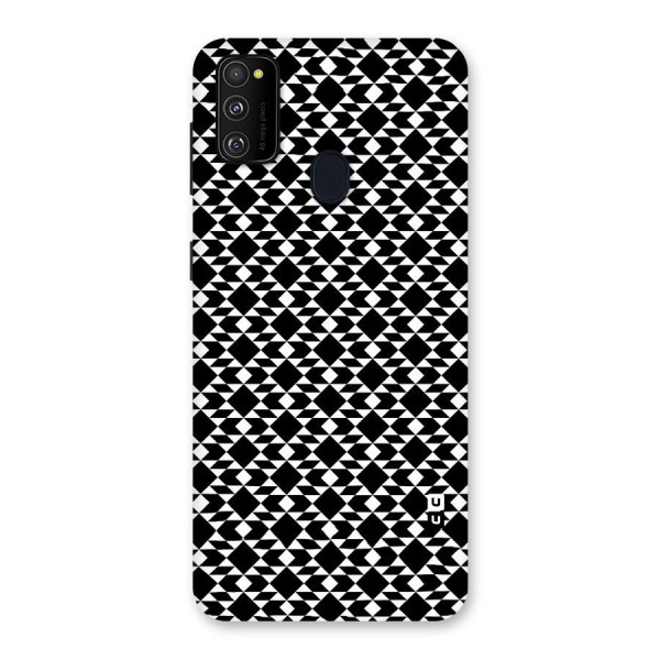 Black White Diamond Abstract Back Case for Galaxy M21