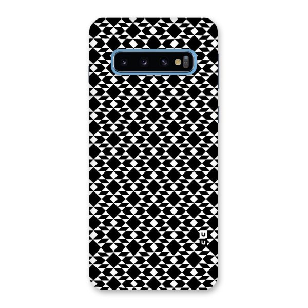 Black White Diamond Abstract Back Case for Galaxy S10