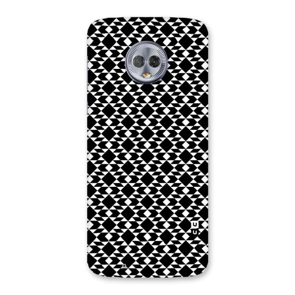 Black White Diamond Abstract Back Case for Moto G6