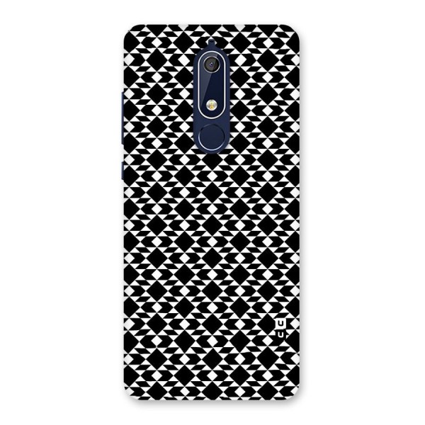 Black White Diamond Abstract Back Case for Nokia 5.1