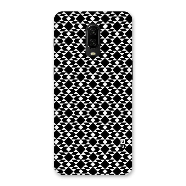 Black White Diamond Abstract Back Case for OnePlus 6T