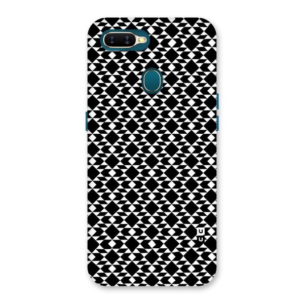 Black White Diamond Abstract Back Case for Oppo A12