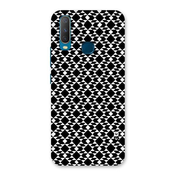 Black White Diamond Abstract Back Case for Vivo U10