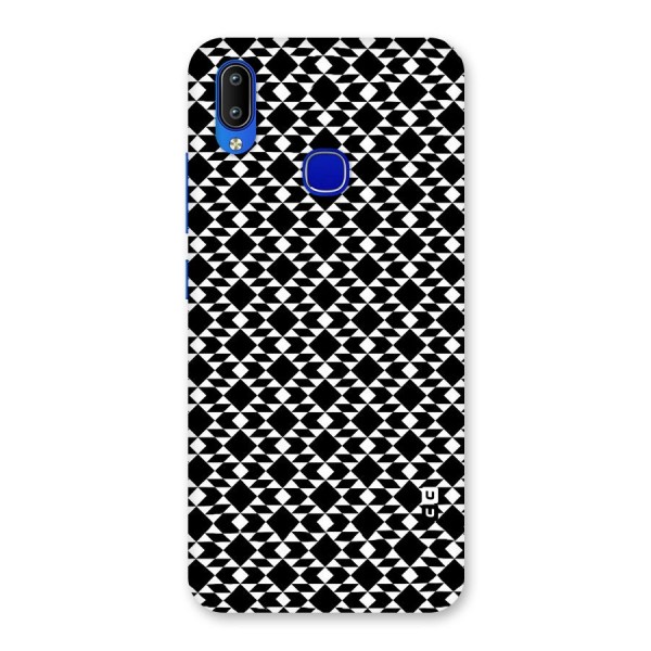 Black White Diamond Abstract Back Case for Vivo Y91