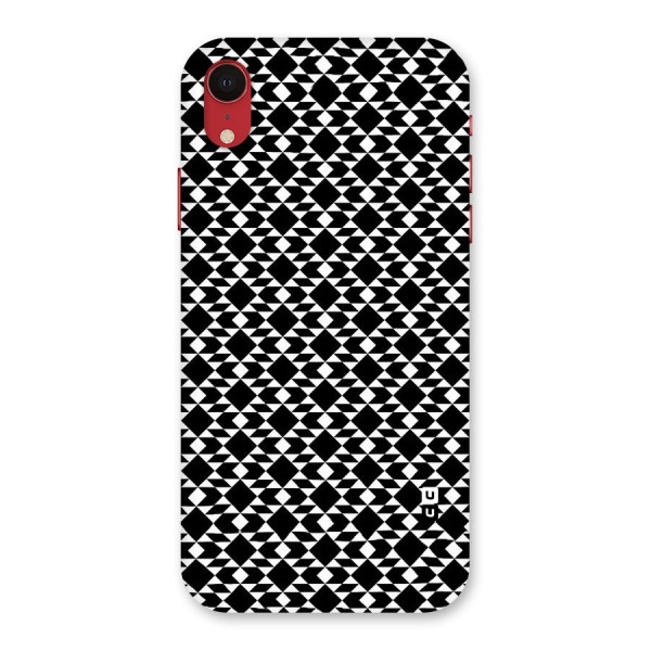 Black White Diamond Abstract Back Case for iPhone XR