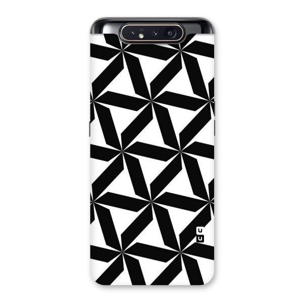 Black White Fan Design Back Case for Galaxy A80