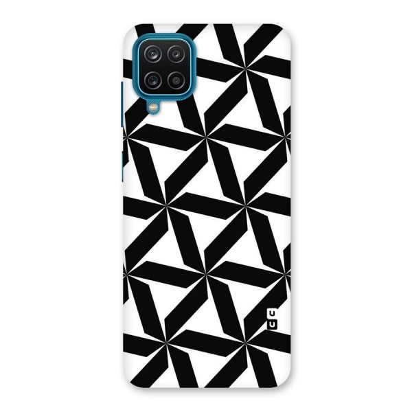 Black White Fan Design Back Case for Galaxy F12