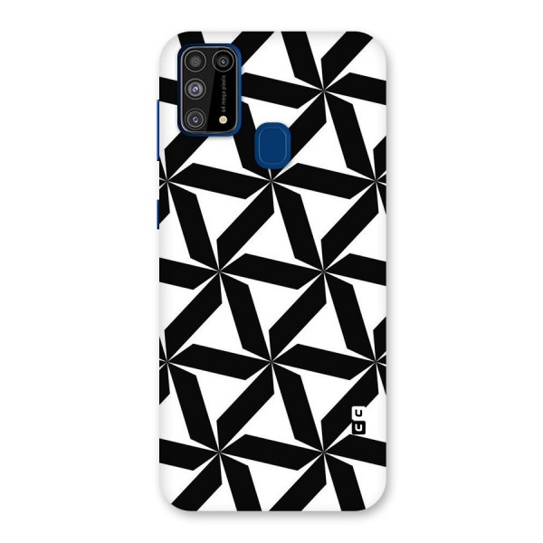 Black White Fan Design Back Case for Galaxy F41