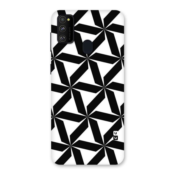 Black White Fan Design Back Case for Galaxy M21