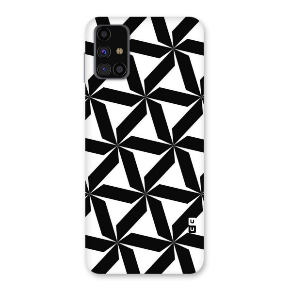 Black White Fan Design Back Case for Galaxy M31s