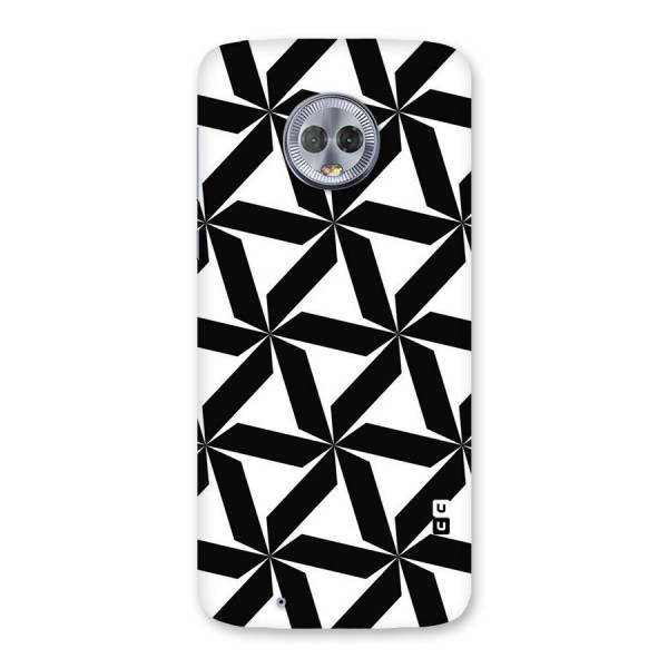 Black White Fan Design Back Case for Moto G6