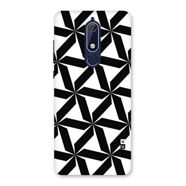 Black White Fan Design Back Case for Nokia 5.1